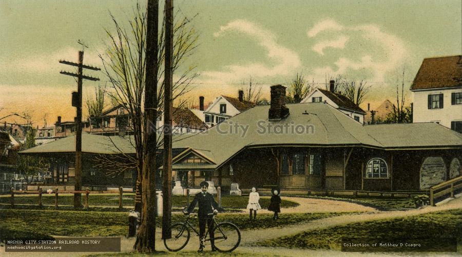Postcard: The Depot, Franklin, N.H.